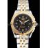 Breitling Colt Lady Black Dial Diamond Hour Marks Gold Bezel Stainless Steel Case Two Tone Bracelet