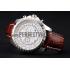 Replica Breitling Bentley Motors T Stainless Steel Case White Dial Brown Leather Bracelet 622234