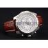 Replica Breitling Bentley Motors T Stainless Steel Case White Dial Brown Leather Bracelet 622234