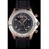 Breitling Navitimer Rosegold Bezel Rubber Strap Black Dial