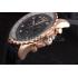 Breitling Navitimer Rosegold Bezel Rubber Strap Black Dial