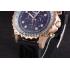 Breitling Navitimer Rosegold Bezel Rubber Strap Black Dial