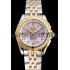 Breitling Colt Lady Pink Dial Diamond Hour Marks Gold Bezel Stainless Steel Case Two Tone Bracelet