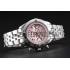 Breitling Chronomat Quartz Pink Dial Stainless Steel Case And Bracelet