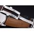 Breitling Transocean Chronograph White Dial Stainless Steel Case Brown Leather Bracelet 622243