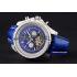 Breitling Bentley Mulliner Tourbillon Blue Dial Stainless Steel Case Blue Leather Strap  622726 Replica