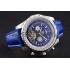 Breitling Bentley Mulliner Tourbillon Blue Dial Stainless Steel Case Blue Leather Strap  622726 Replica