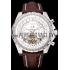 Breitling Bentley Mulliner Tourbillon White Dial Stainless Steel Case Brown Leather Strap  622729