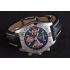 Swiss Breitling Chronomat Blue Dial with Black Leather Strap  621521