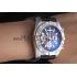 Swiss Breitling Chronomat Blue Dial with Black Leather Strap  621521