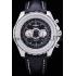 Breitling Bentley Chronograph Black Dial Black Leather Strap