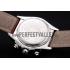 Breitling Chronomat 13 Stainless Steel Case White Dial Arabic Numerals Brown Leather Bracelet 622238