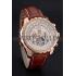 Cheap Breitling For Bentley Mulliner Tourbillon White Dial Rose Gold Case Brown Leather Strap