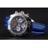 Breitling Chronomat Frecce Tricolori Blue Dial Stainless Steel Case Blue Leather Strap