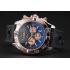 Cheap Breitling Chronomat Black Dial Rose Gold Bezel And Subdials Stainless Steel Case Black Rubber Strap