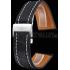 Breitling Black Leather White Stitching Bracelet  622482