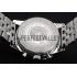 Breitling Certifie Polished Silver Stainless Steel Strap Black Dial Chronograph 80173