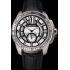 Cartier Calibre De Cartier Small Seconds Black And White Dial Stainless Steel Case Black Leather Strap