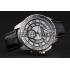 Cartier Calibre De Cartier Small Seconds Black And White Dial Stainless Steel Case Black Leather Strap