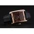 Cartier Tank MC Brown Dial Gold Case Black Leather Strap  622581