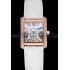 Cartier Tank MC Gold Diamond Case White Dial White Leather Strap  622169