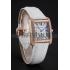 Cartier Tank MC Gold Diamond Case White Dial White Leather Strap  622169