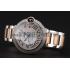 Swiss Cartier Ballon Bleu 46 MM Diamond Dial Diamond Case Rose Gold And Staineless Steel Bracelet 1453884