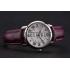 Cheap Cartier Ronde White Dial Stainless Steel Case Purple Leather Strap