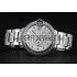 Swiss Cartier Ballon Bleu Diamond Case White Dial Stainless Steel Bracelet  622673