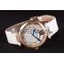 Replica Cartier Ballon Bleu White Leather Strap  621449