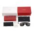 Cartier Screw And Panthere Decor Black Frames Black Lenses Sunglasses  308134