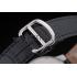 Cartier Ballon Bleu 38mm Black Dial Stainless Steel Case Black Leather Bracelet