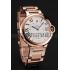 Swiss Cartier Ballon Bleu Two Timezone White Dial Rose Gold Case Rose Gold Bracelet 1453871