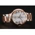 Swiss Cartier Ballon Bleu Two Timezone White Dial Rose Gold Case Rose Gold Bracelet 1453871