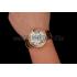 Swiss Cartier Ballon Bleu Two Timezone White Dial Diamond Case Gold Bracelet 1453872