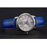 Cheap Cartier Ronde White Dial Diamond Hour Marks Stainless Steel Case Blue Leather Strap