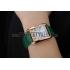 Replica Cartier Tank Anglaise 30mm White Dial Gold Case Green Leather Bracelet