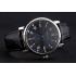 Cartier Rotonde Date Black Dial Stainless Steel Case Black Leather Strap