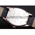 Cartier Tortue Perpetual Calendar White Dial Gold Case Black Leather Strap