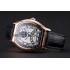 Cartier Tortue Perpetual Calendar White Dial Gold Case Black Leather Strap