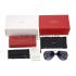 Cartier Wild Panthere Detail Silver Frame Silver Temples Sunglasses 308191