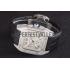 Replica Swiss Cartier Santos Silver Bezel with Diamonds and Black Leather Strap sct44  621528