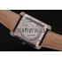 Swiss Cartier Tank MC White Dial Stainless Steel Case Brown Leather Strap