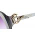 Replica Cartier Golden Finish Panthere Detail Black And White Frame Sunglasses 308268