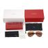 Cartier Panthere Detail Gold Frame Brown Lenses Sunglasses 308131