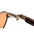 Cartier Panthere Detail Gold Frame Brown Lenses Sunglasses 308131