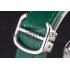 Cartier Ballon Bleu Silver Bezel with Pearl Dial Green Leather Band  621552