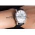 Cartier Moonphase Silver Watch with Black Leather Band ct255 621374