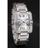 Cartier Tank Anglaise 30mm White Dial Diamonds Steel Case Stainless Steel Bracelet