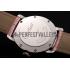 Replica Cartier Ronde White Dial Diamond Bezel Stainless Steel Case Pink Leather Strap